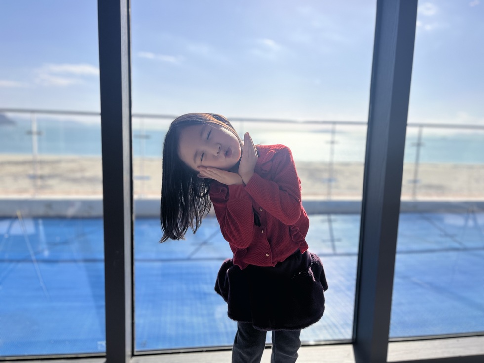 명사십리 바다앞에서